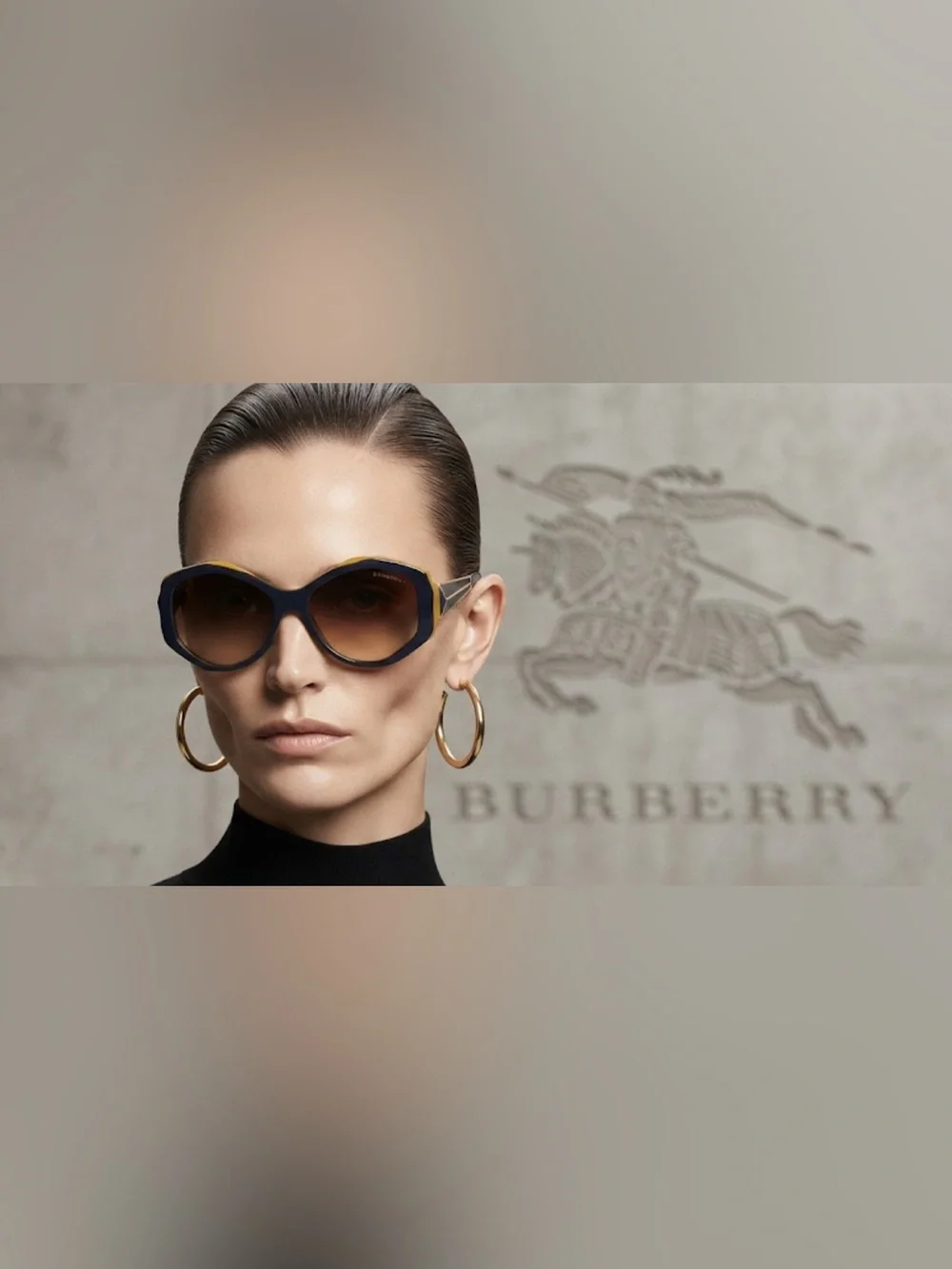 Authentic Burberry luxury designer signature large sunglasses